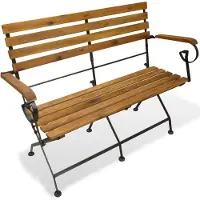 vidaXL Tuinbank inklapbaar 112 cm massief acaciahout