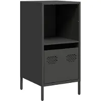 vidaXL Dressoir 35x39x73,5 cm koudgewalst staal zwart