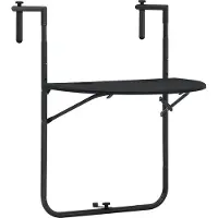 vidaXL Balkontafel hangend 60x64x83,5 cm rattan-look kunststof zwart