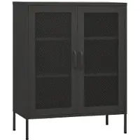vidaXL Opbergkast 80x35x101,5 cm staal antracietkleurig