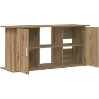 vidaXL Aquariumstandaard Artisan Eikenhout 121x41x58 cm Bewerkt Hout