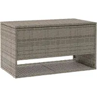 vidaXL Opbergbox voor buiten 100x55x55,5 cm poly rattan grijs