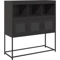 vidaXL Dressoir 100,5x39x107 cm koudgewalst staal zwart