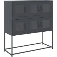 vidaXL Dressoir 100,5x39x107 cm koudgewalst staal antracietkleurig