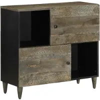 vidaXL Dressoir 80x33x75 cm massief mangohout