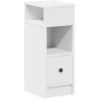 vidaXL Nachtkastje met lade 25x31x66 cm wit