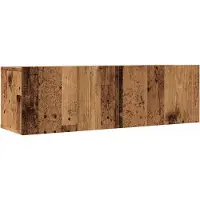 vidaXL Tv-meubels 2 st wandgemonteerd 100x30x30 cm oud houtkleurig