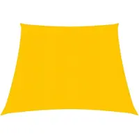 vidaXL Zonnezeil 160 g/m² 3/4x2 m HDPE geel