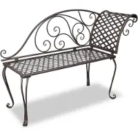 vidaXL loungebank metaal rozenmotief 128cm