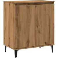 vidaXL Dressoir 60x35x70 cm bewerkt hout artisanaal eikenkleur