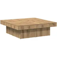 vidaXL Salontafel 90x90x28 cm bewerkt hout artisanaal eikenkleur