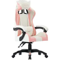 vidaXL Racestoel kunstleer roze