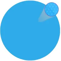 vidaXL Zonne Zwembad Dek 488 x 488 cm 0,1 mm Rond 0,1 mm PE Blauw