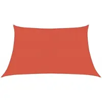 vidaXL Zonnezeil 160 g/m² 3/4x2 m HDPE terracottakleurig