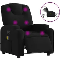 vidaXL Massagestoel elektrisch verstelbaar stof zwart