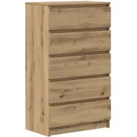 vidaXL Ladekast 60x36x103 cm bewerkt hout artisanaal eikenkleur
