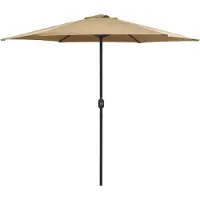 vidaXL Parasol met aluminium paal 270x246 cm taupe