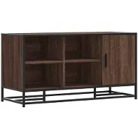vidaXL Schoenenbank 100x40x53,5 cm bewerkt hout en metaal bruin eiken