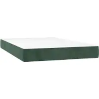 vidaXL Pocketveringmatras medium 120x200x20 cm fluweel donkergroen