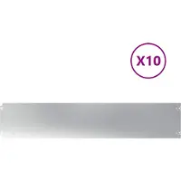 vidaXL Gazonrand 10 st 20 x 103 cm Gegalvaniseerd staal zilver