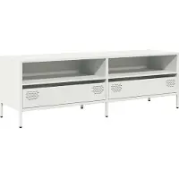 vidaXL Tv-meubel 135x39x43,5 cm koudgewalst staal wit