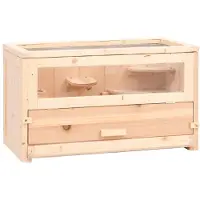 vidaXL Hamsterkooi 60x30x35 cm massief vurenhout