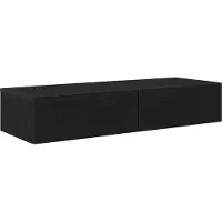 vidaXL Wandschap met lades 100x36x19 cm bewerkt hout zwart