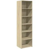 vidaXL Hoge kast 50x41x185 cm bewerkt hout sonoma eikenkleurig