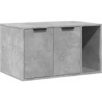 vidaXL Kattenbakkast 80x50x45 cm bewerkt hout betongrijs