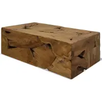 vidaXL Salontafel 90x50x30 cm echt teakhout bruin