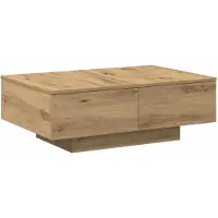 vidaXL Salontafel 90x60x31 cm bewerkt hout artisanaal eikenkleurig