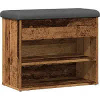 vidaXL Schoenenbank 62x32x50 cm bewerkt hout oud houtkleurig