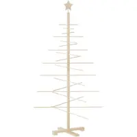 vidaXL Kerstdecoratie kerstboom 150 cm massief grenenhout
