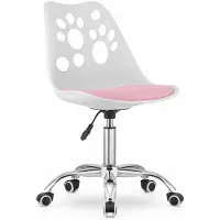 Viking Choice PRINT - Bureaustoel kind - in hoogte vestelbaar - met wielen - wit roze