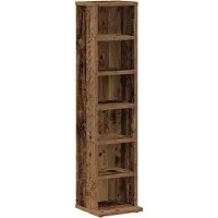 vidaXL Cd-kast 21x20x88 cm bewerkt hout oud houtkleurig