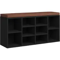 vidaXL Schoenenbank 103x30x48 cm bewerkt hout zwart