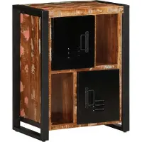 vidaXL Dressoir 55x35x70 cm massief gerecycled hout meerkleurig