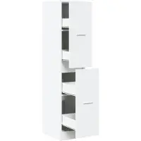 vidaXL Apothekerskast Wit 30x41x144,5 cm Bewerkt Hout