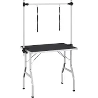 vidaXL Trimtafel voor huisdieren met 2 aanlijnopties