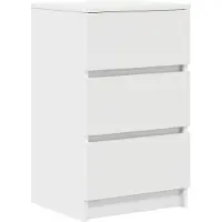 vidaXL Nachtkastje met 3 lades 39x35x65 cm wit