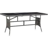 vidaXL Tuintafel 170x80x74 cm poly rattan grijs