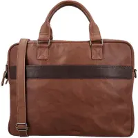 Hide & Stitches Donau Laptop Schoudertas - 15.6" laptopvak - bruin