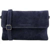 Hide & Stitches Suède Clutch/Schoudertas Brazos Navy