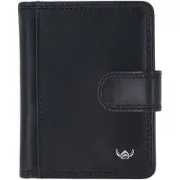 Golden Head Leren kaarthoes Polo RFID Protect Kartenetui mit Riegel 4516 Schwarz zwart