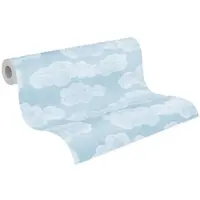 A.S. Création WOLKEN BEHANG | Kinderkamer - Blauw Wit - Lilly & Luis