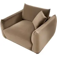 Beliani JUBEK - Fauteuil - Bruin - Fluweel