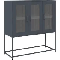 vidaXL Dressoir 100,5x39x107 cm koudgewalst staal antracietkleurig