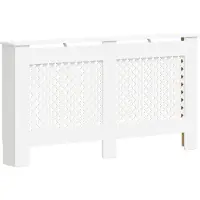 vidaXL Radiatorombouw 152x19x81,5 cm MDF wit