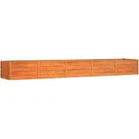 vidaXL Plantenbak verhoogd 400x80x45 cm cortenstaal roestig