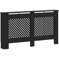 vidaXL Radiatorombouw 152x19x81,5 cm MDF zwart